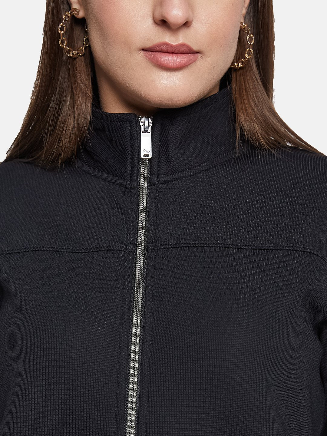 METTLE Women Mock Collar Sweatshirt