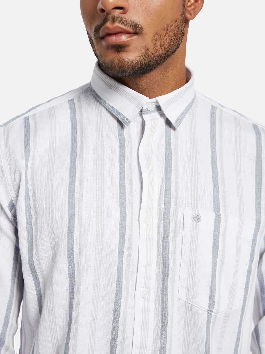 METTLE Men Multi Stripes Opaque Striped Casual Shirt