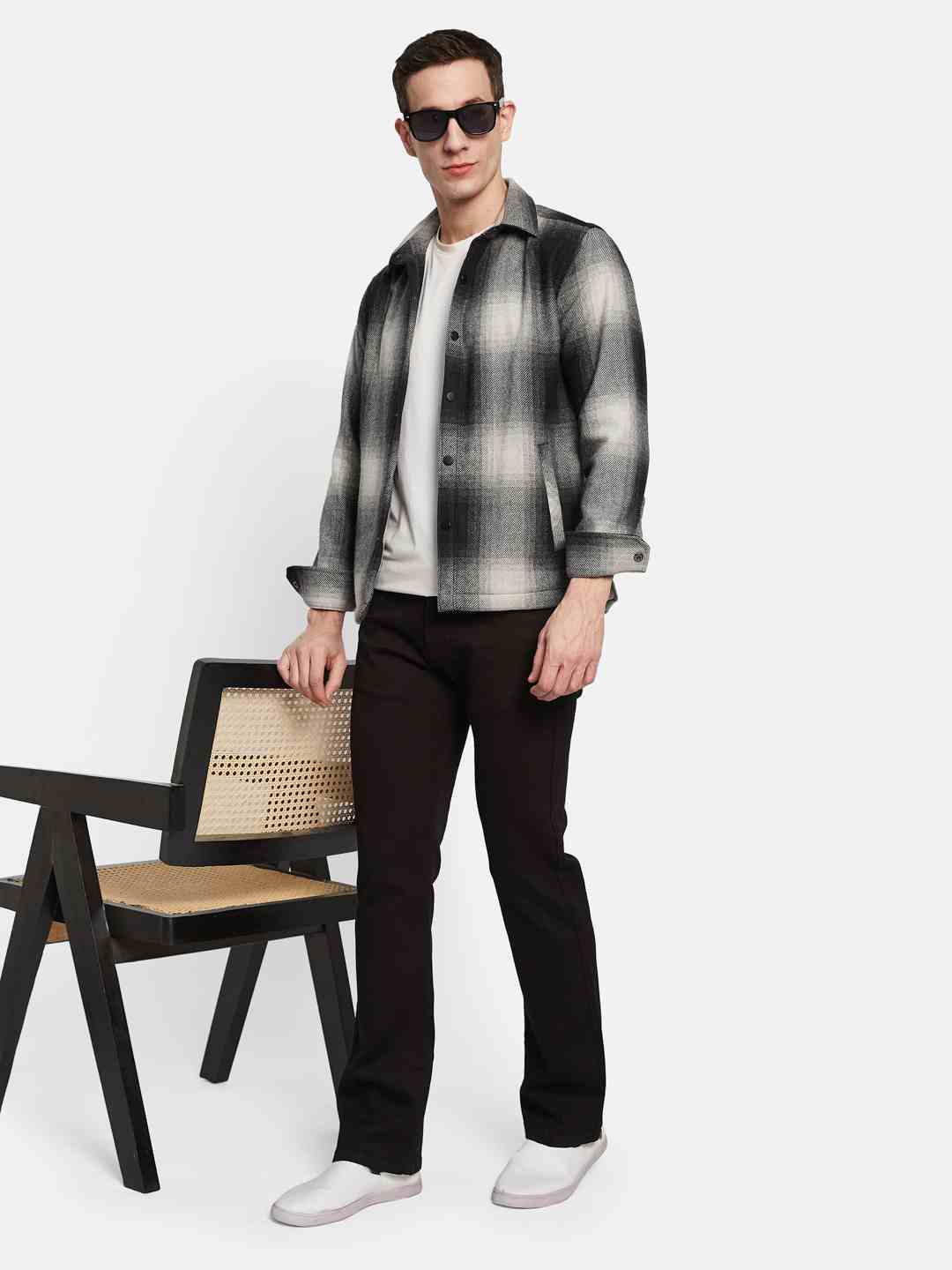 Octave Men Bootcut Light Fade Stretchable Jeans