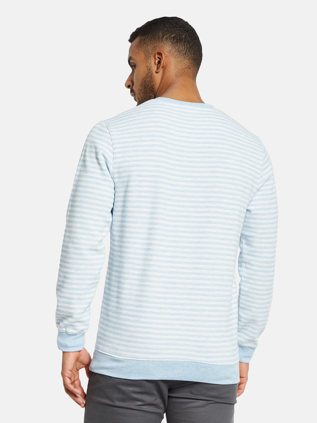 METTLE Men Striped Pockets T-shirt