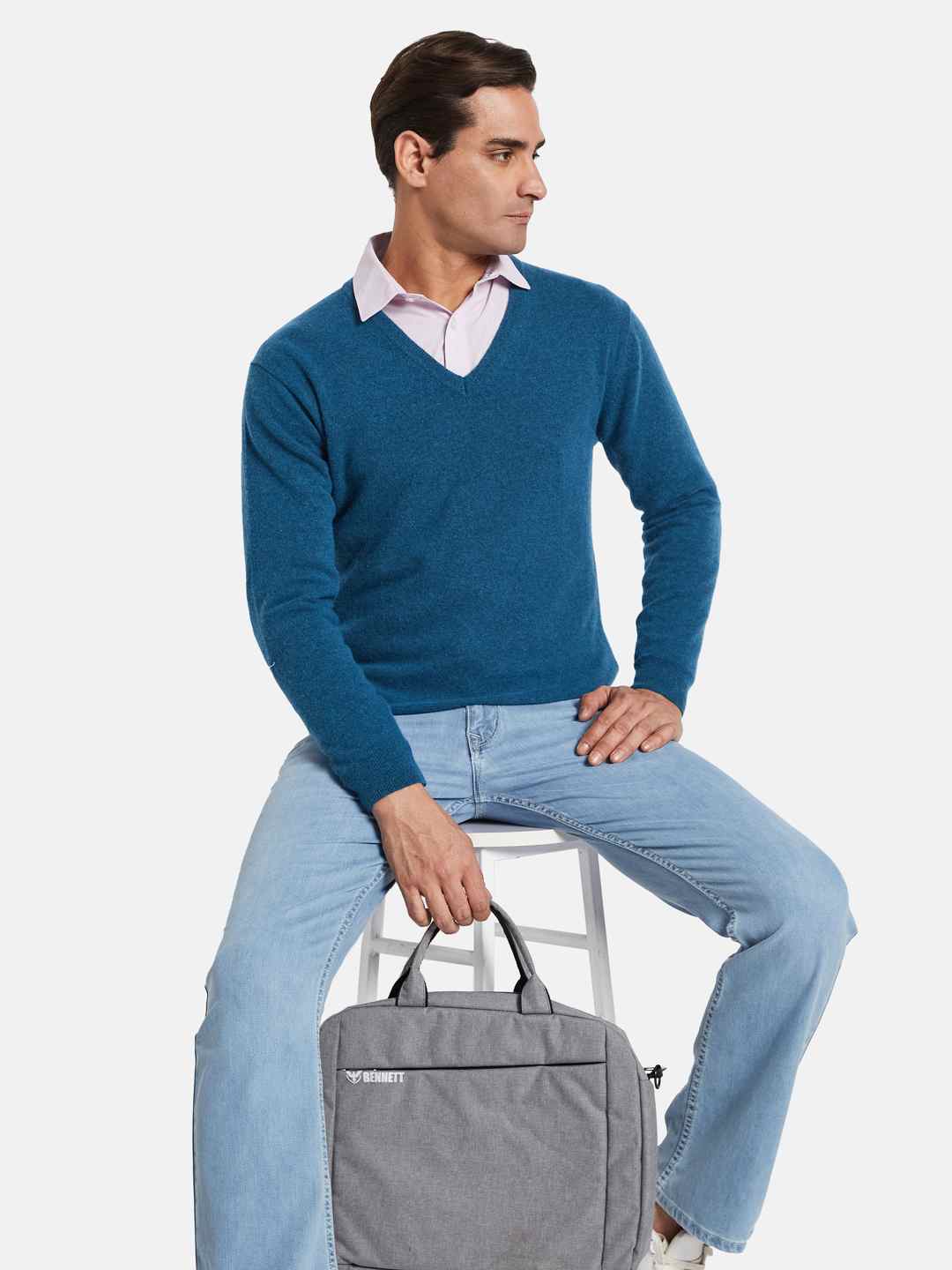 METTLE Men Woollen Pullover