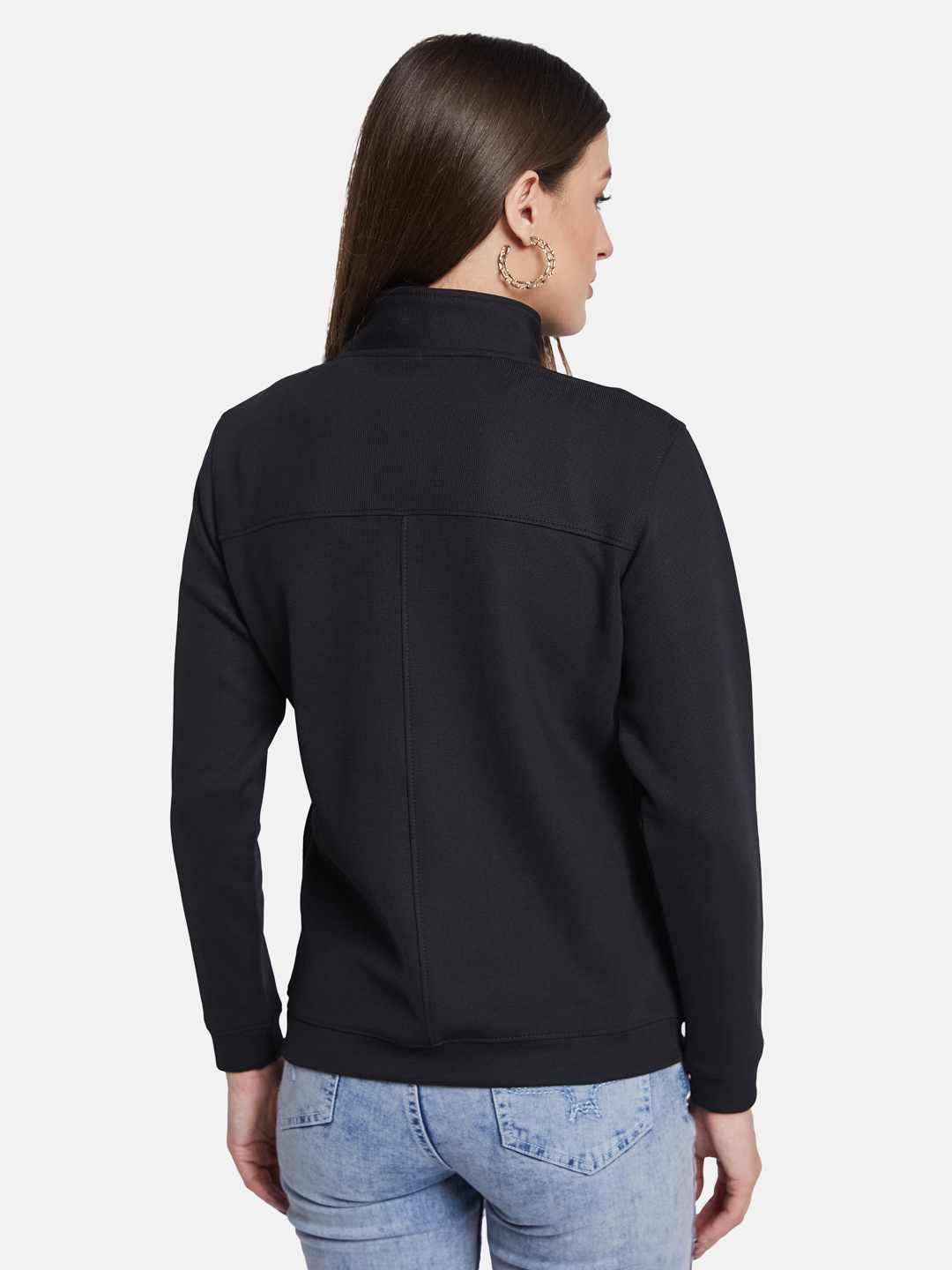 METTLE Women Mock Collar Sweatshirt