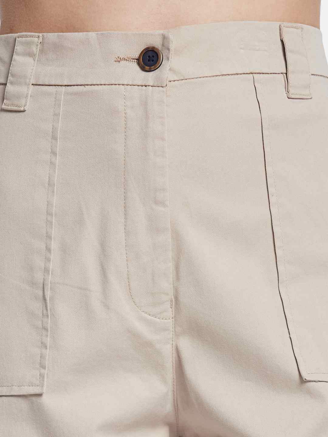 METTLE Women Cotton Cargo Trousers