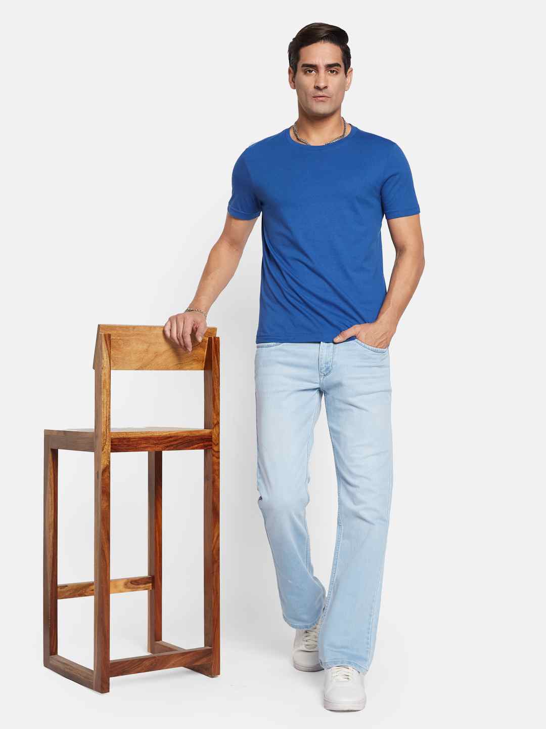 Octave Men Bootcut Heavy Fade Stretchable Jeans