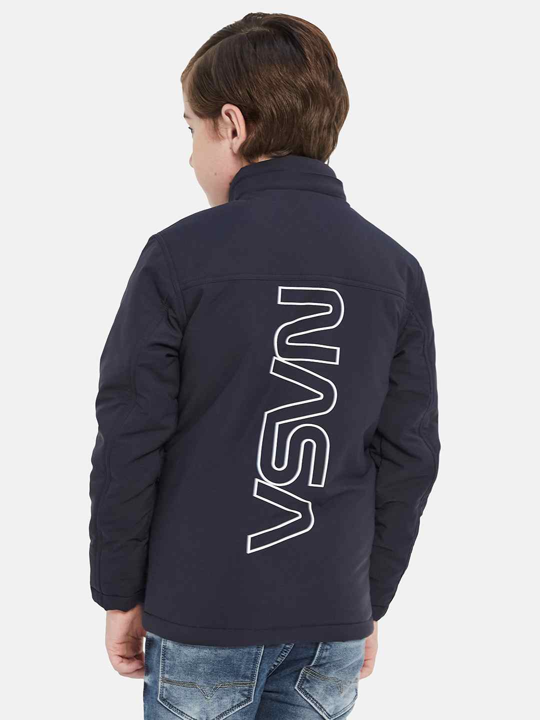 Octave Boys Nasa Printed Hooded Sporty Jacket