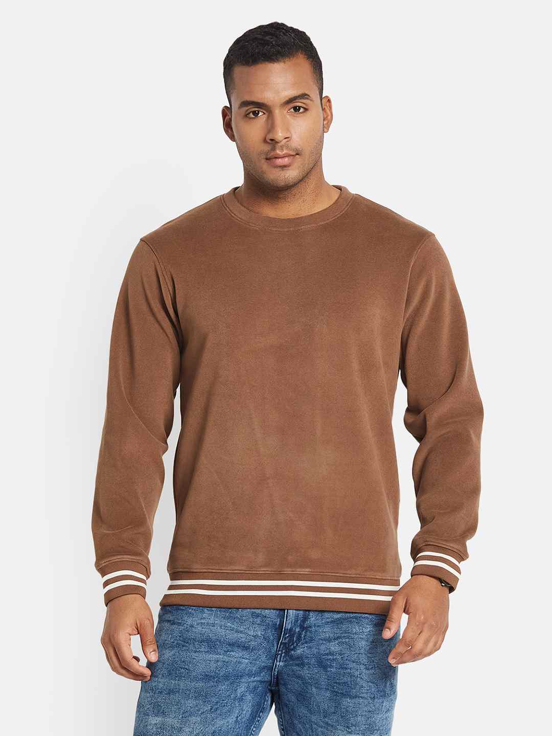 Octave Men Solid Pullover Sweatshirt
