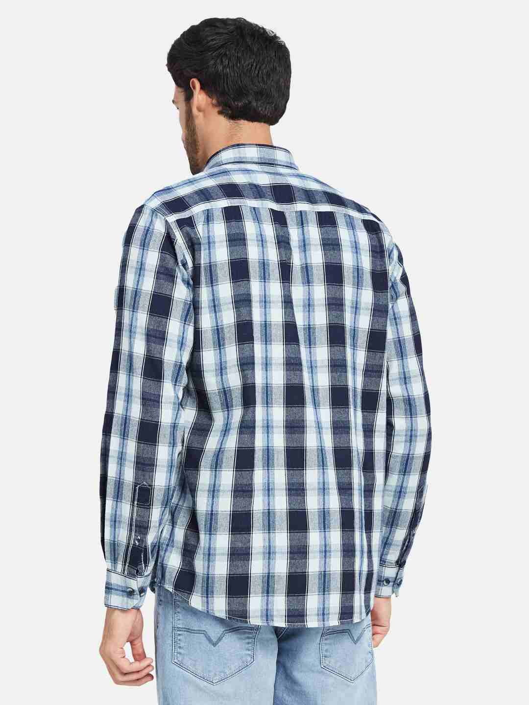 Mettle Tartan Checked Cotton Casual Shirt