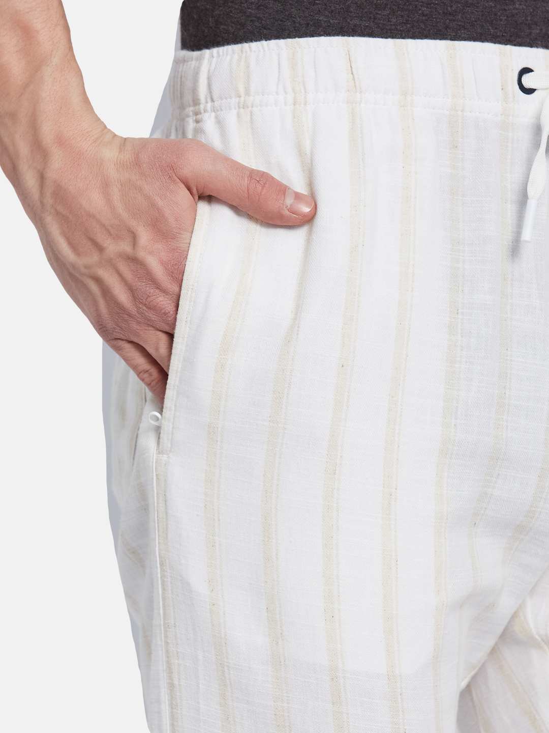 Octave Men Striped Cotton Track Pant