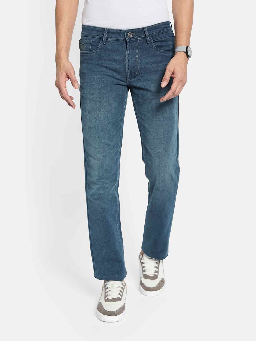 Octave Men Regular Fit Light Fade Stretchable Cotton Jeans