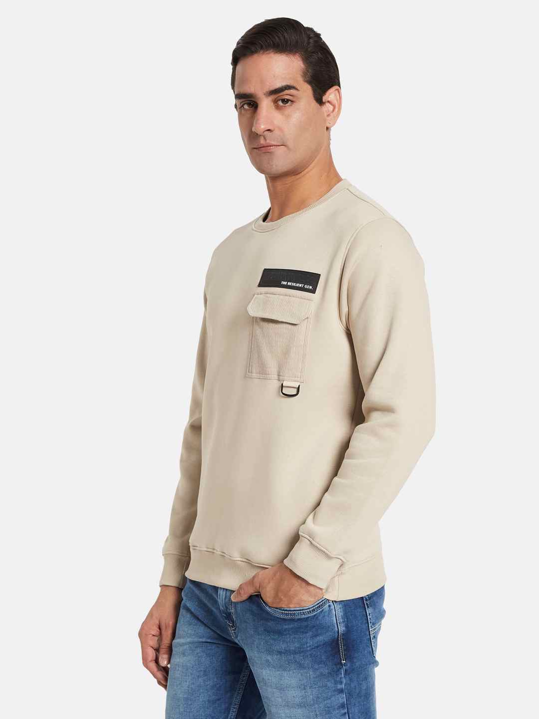 Octave Men Round Neck Pullover Sweatshirt