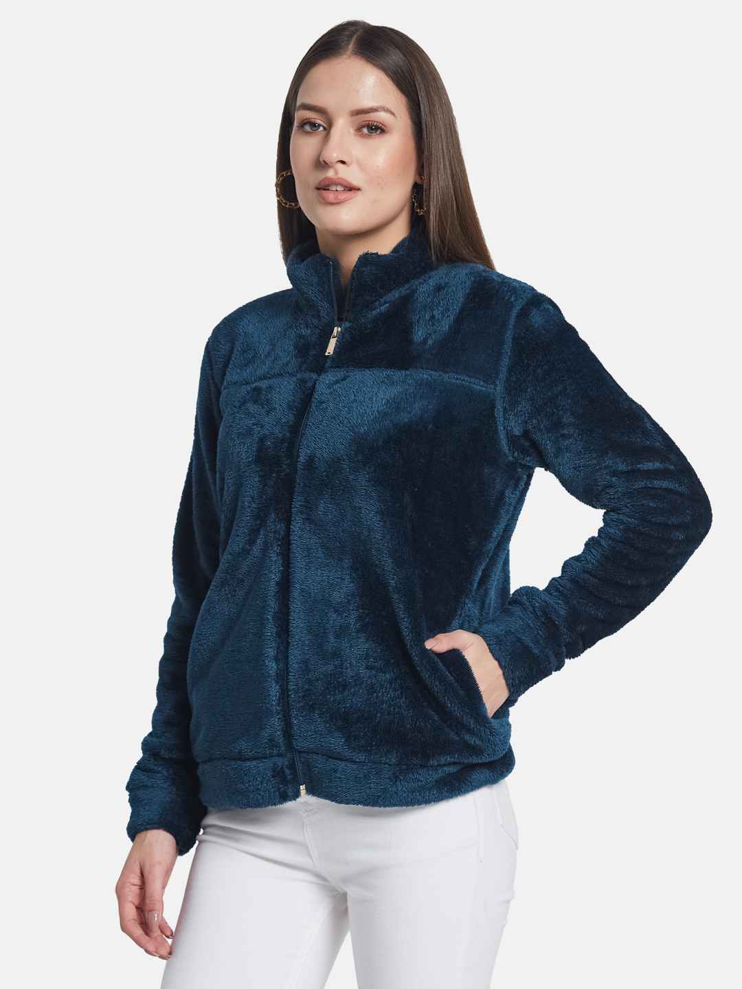 METTLE Women Long Sleeves Front-Open Sweatshirt