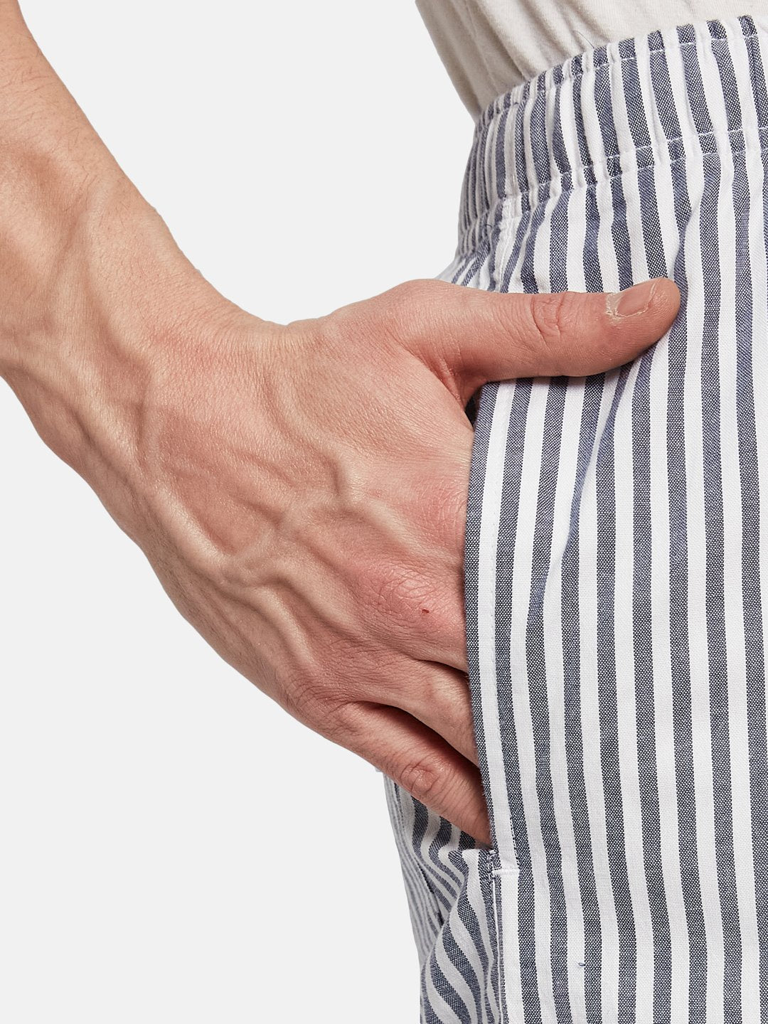 Octave Men Striped Cotton Track Pants