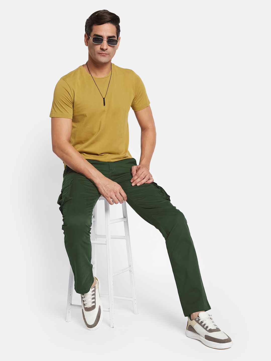 Octave Men Mid-Rise Regular Fit Chinos Trouser