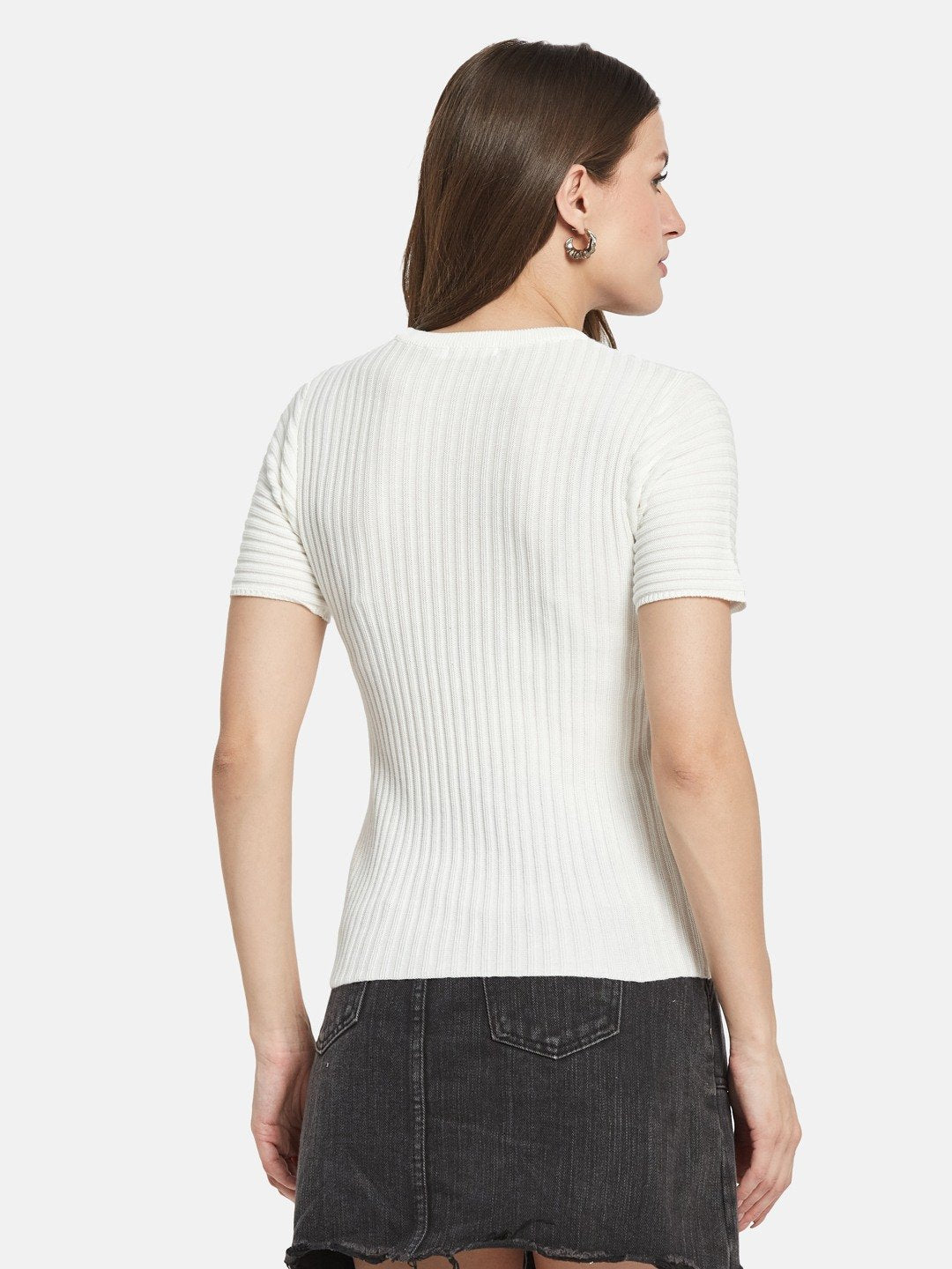 METTLE Women Striped T-shirt