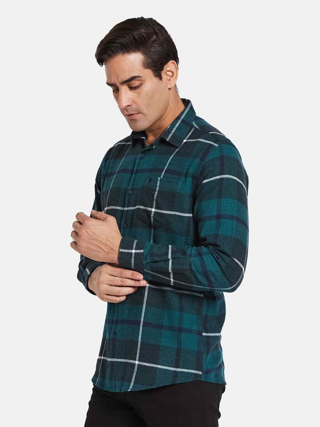 METTLE Men Opaque Colourblocked Casual Shirt