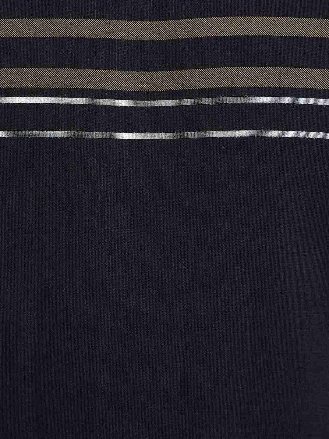 Octave Men Striped Round Neck Sweatshirt