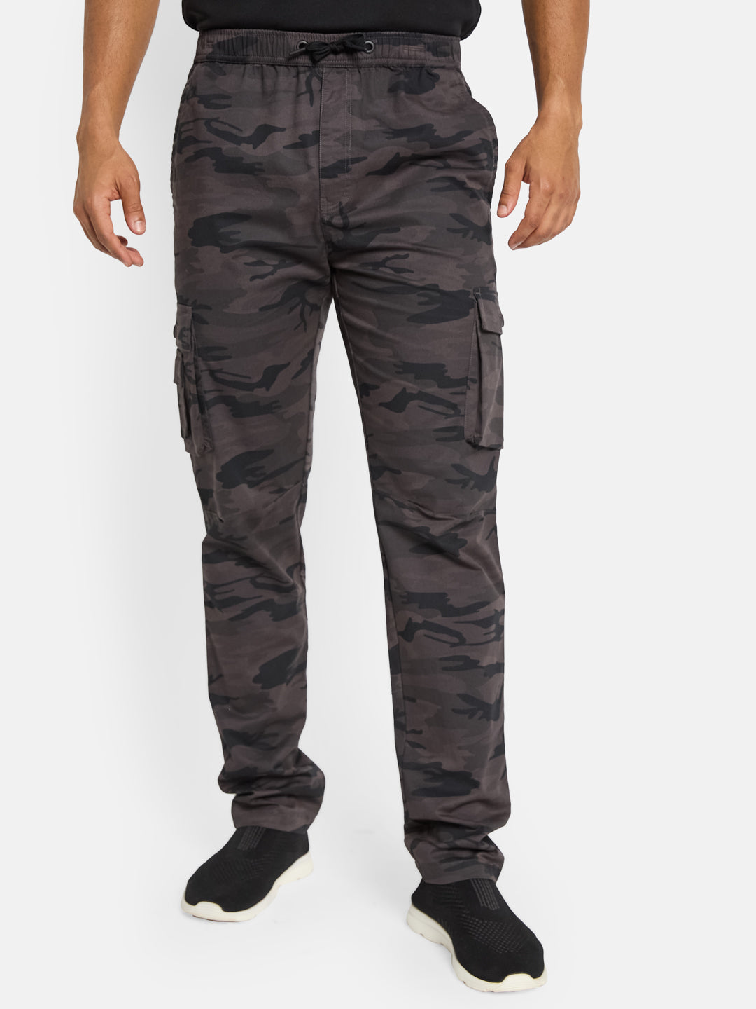 Octave Men Cotton Printed Mid-Rise Track Pants