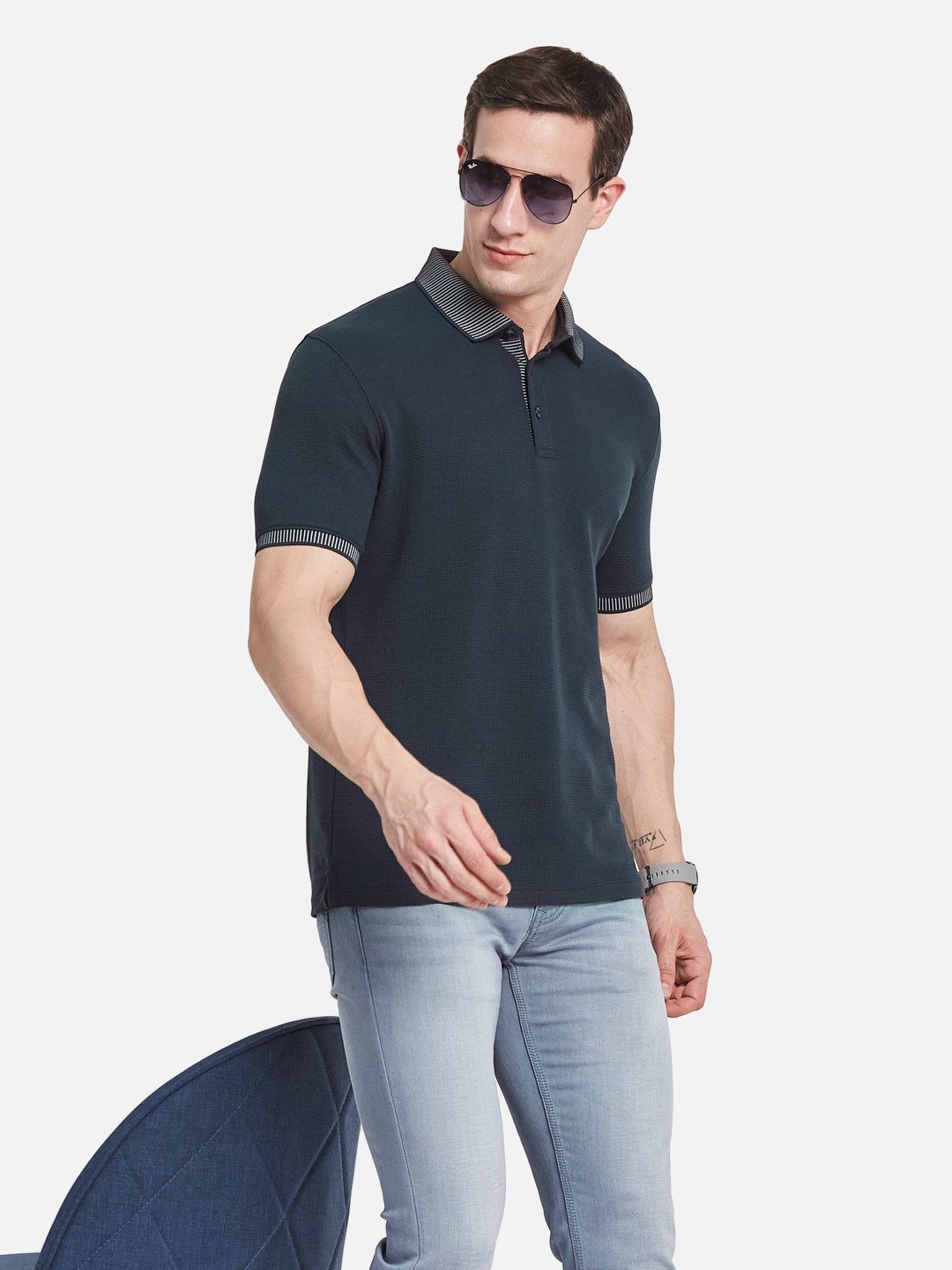 Octave Men Polo Collar T-shirt