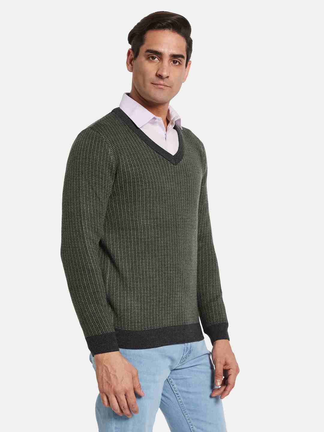 METTLE Men Striped Pullover
