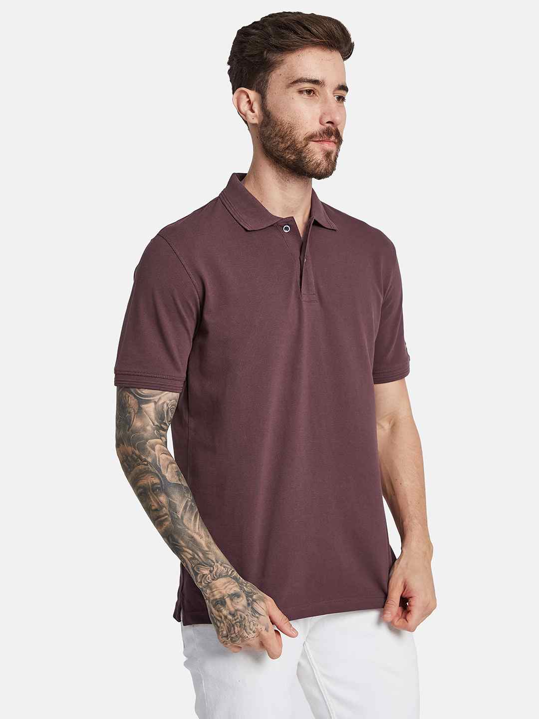 Octave Polo Collar Cotton T-Shirt