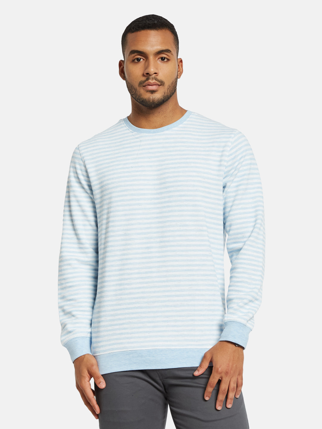 METTLE Men Striped Pockets T-shirt