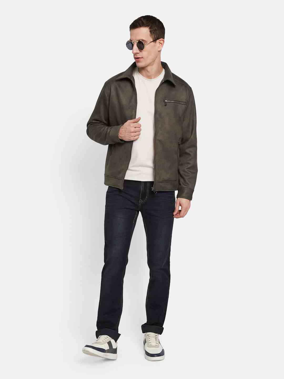 METTLE Men Suede Tailored Jacket