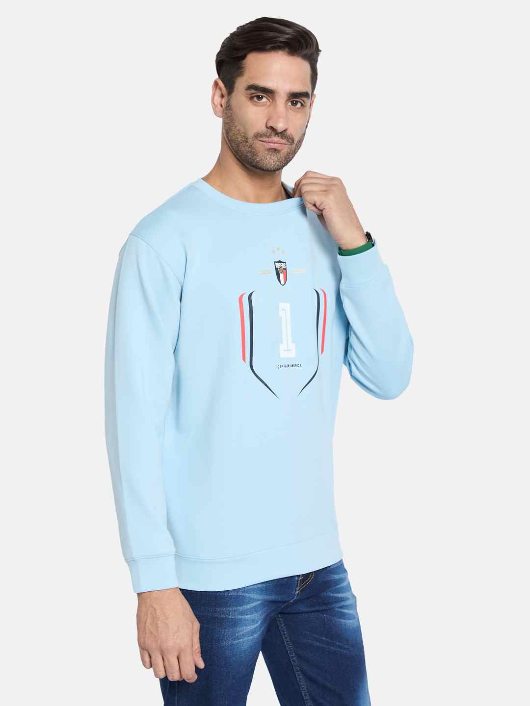 Octave Men Printed Pullover Sweatshirt