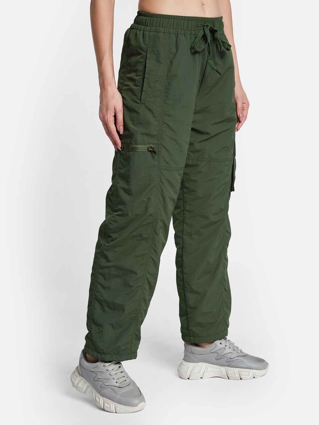 METTLE Women Mid Rise Regular Fit Cotton Track Pants