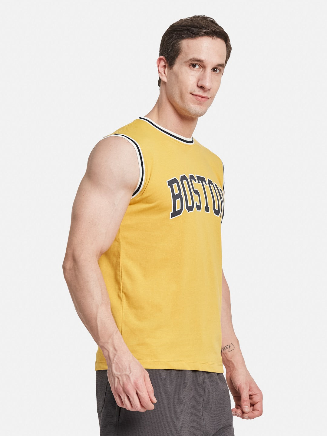 Octave Men Typography Printed Applique T-shirt