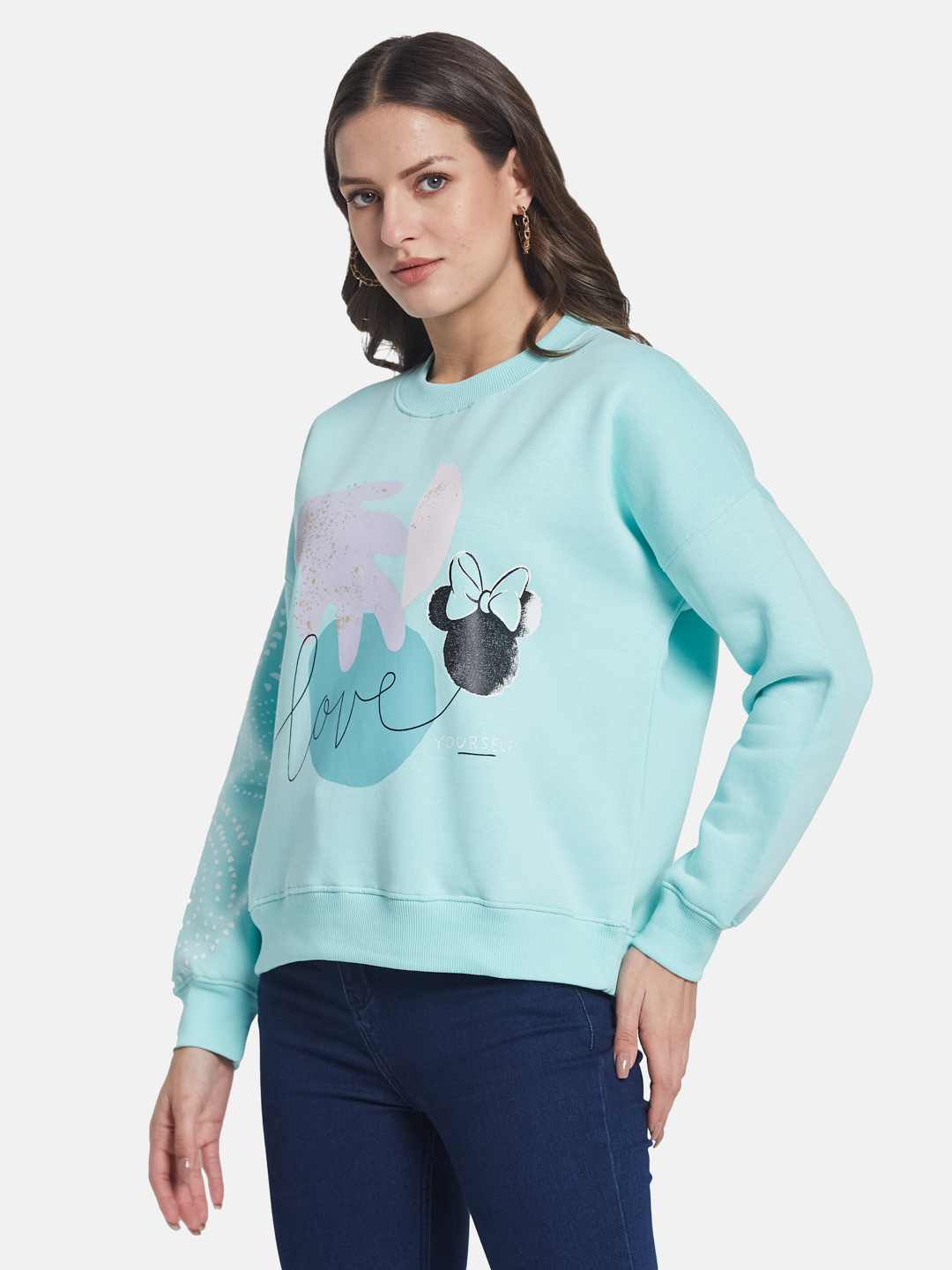METTLE Women Printed Sweatshirt