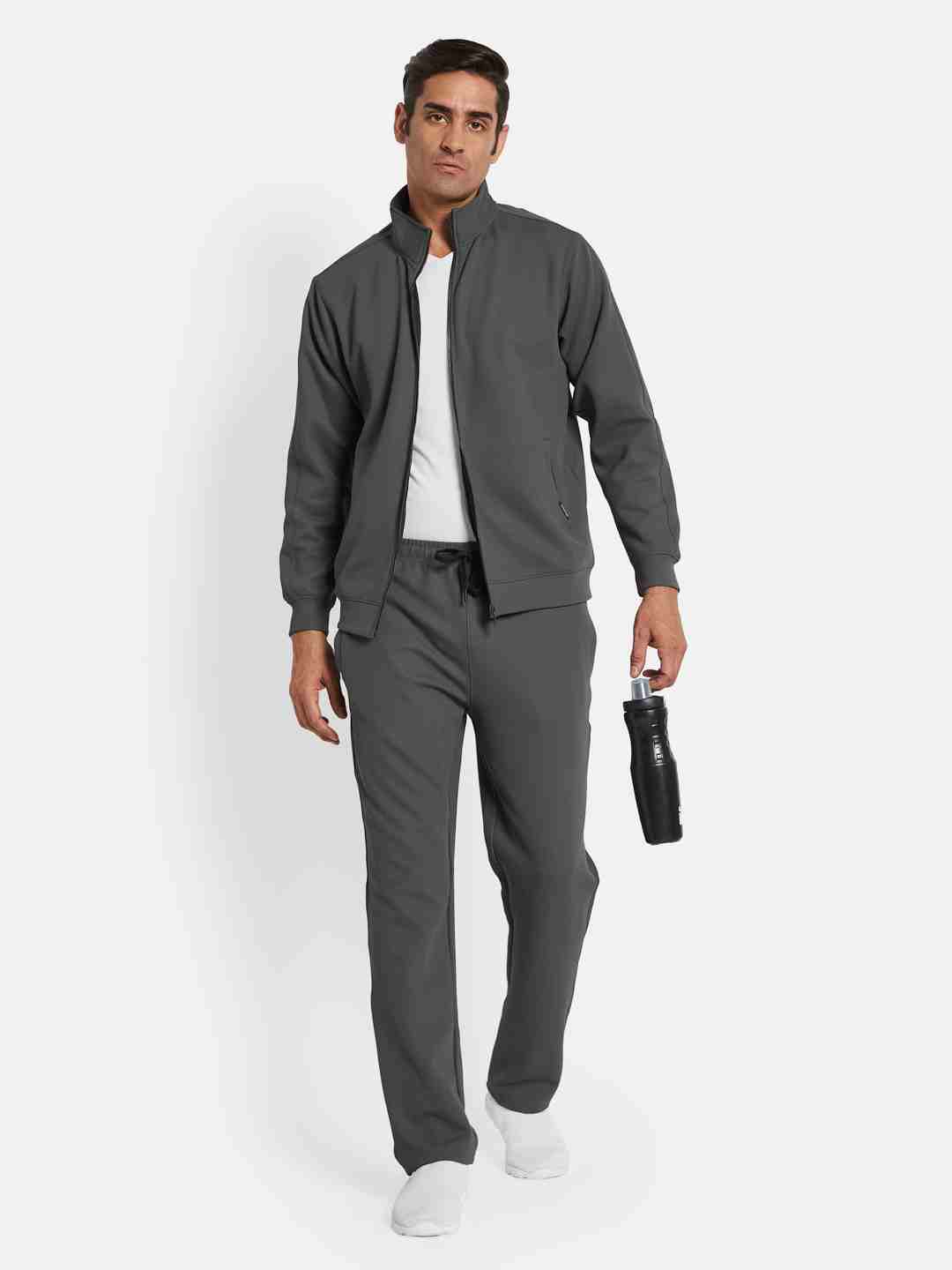 Octave Men Mock Collar Long Sleeves Mid-Rise Tracksuit