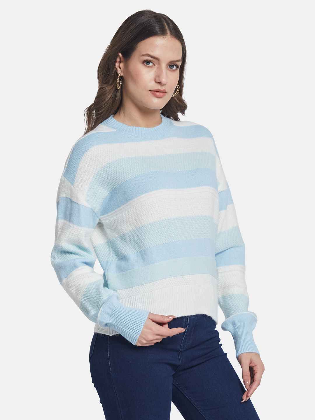 METTLE Women Striped Pullover