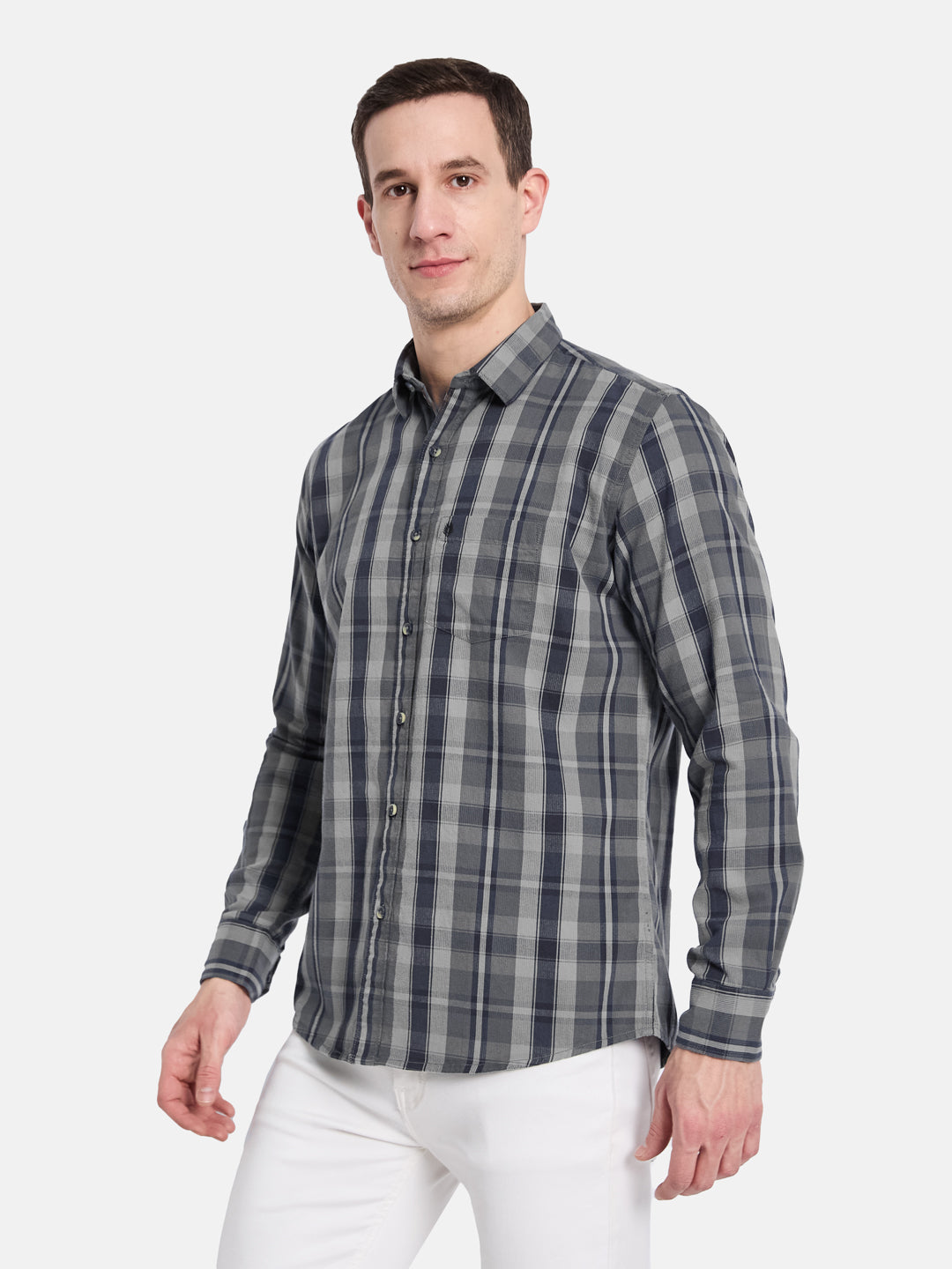 METTLE Men Multi Stripes Opaque Striped Casual Shirt
