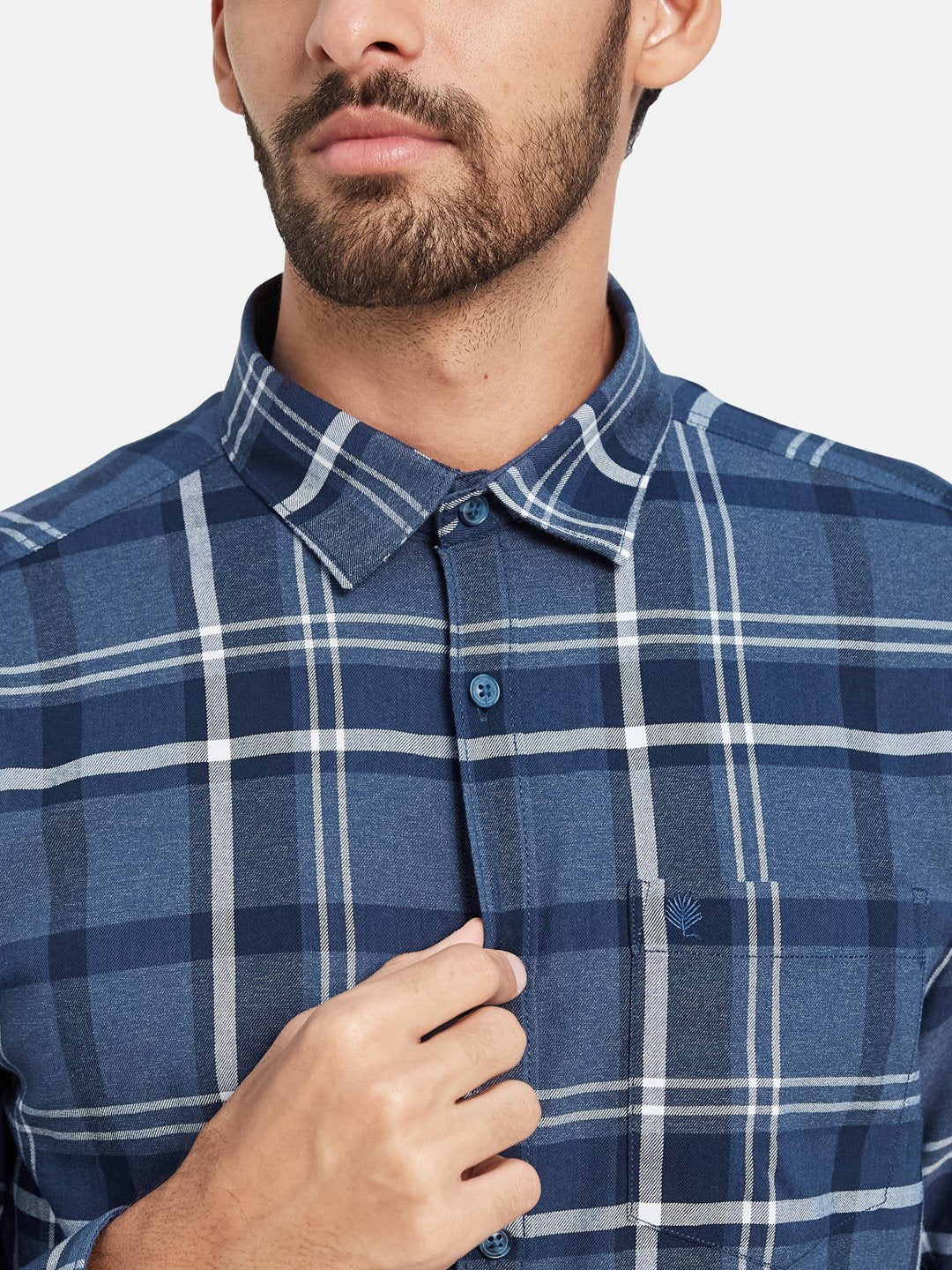 Mettle Tartan Checked Cotton Casual Shirt