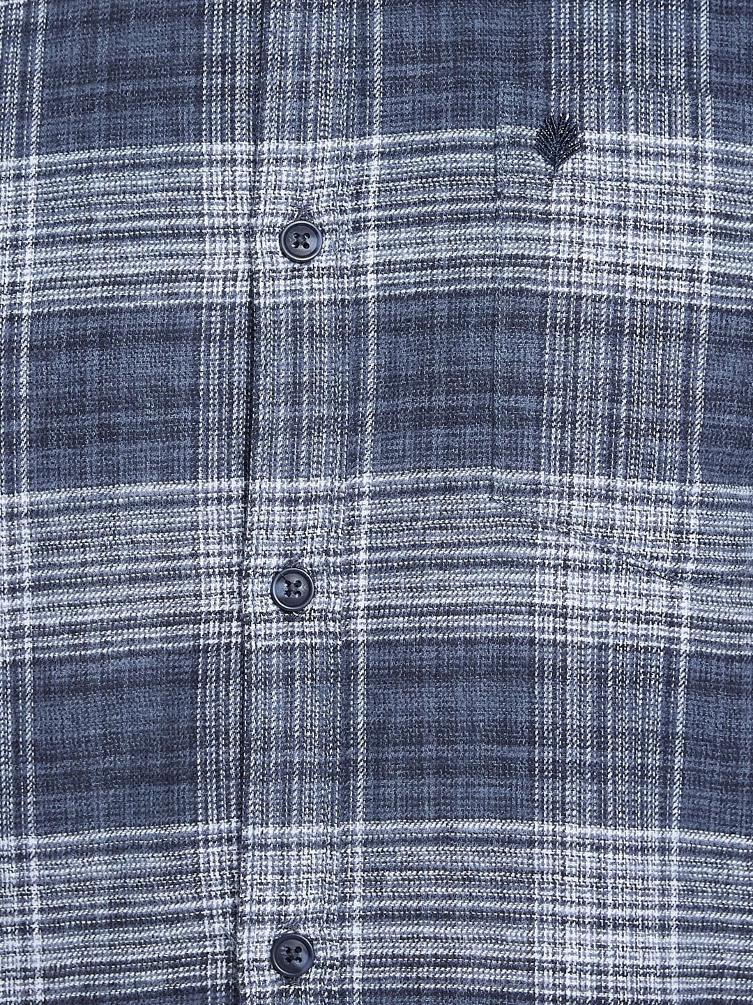 METTLE Men Spread Collar Checked Cotton Casual Shirt