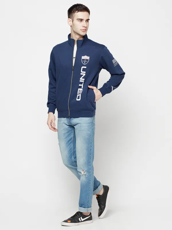 Men Indigo Melange Sweatshirts