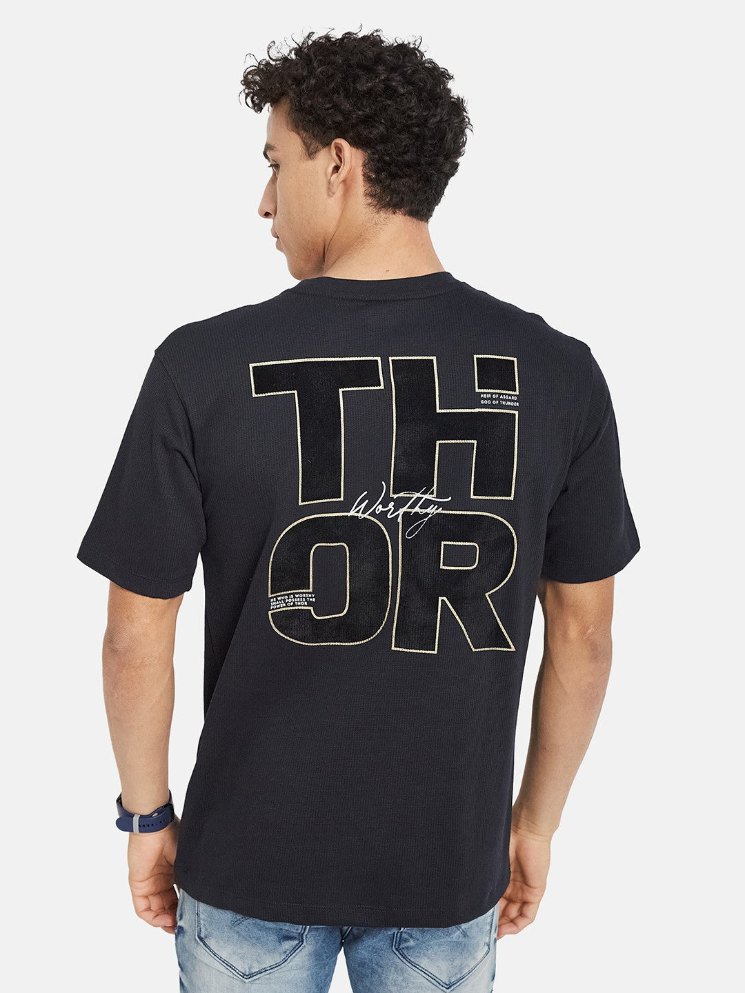 Octave Men Solid Round Neck Cotton T-shirt