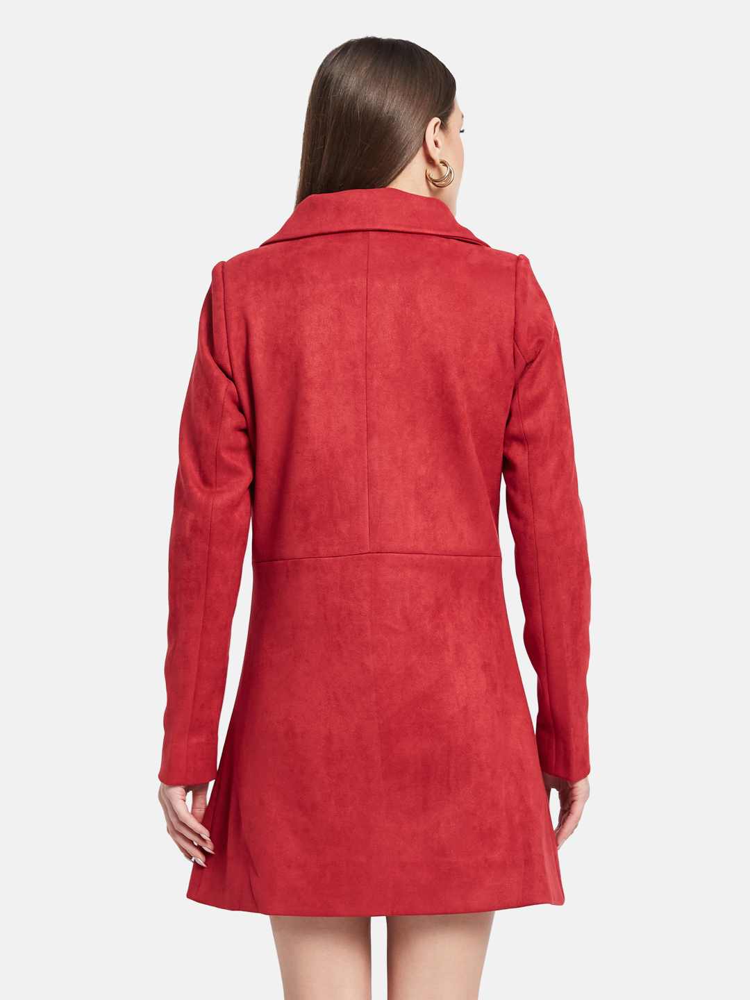 METTLE Spread Collar Single-Breasted Overcoat