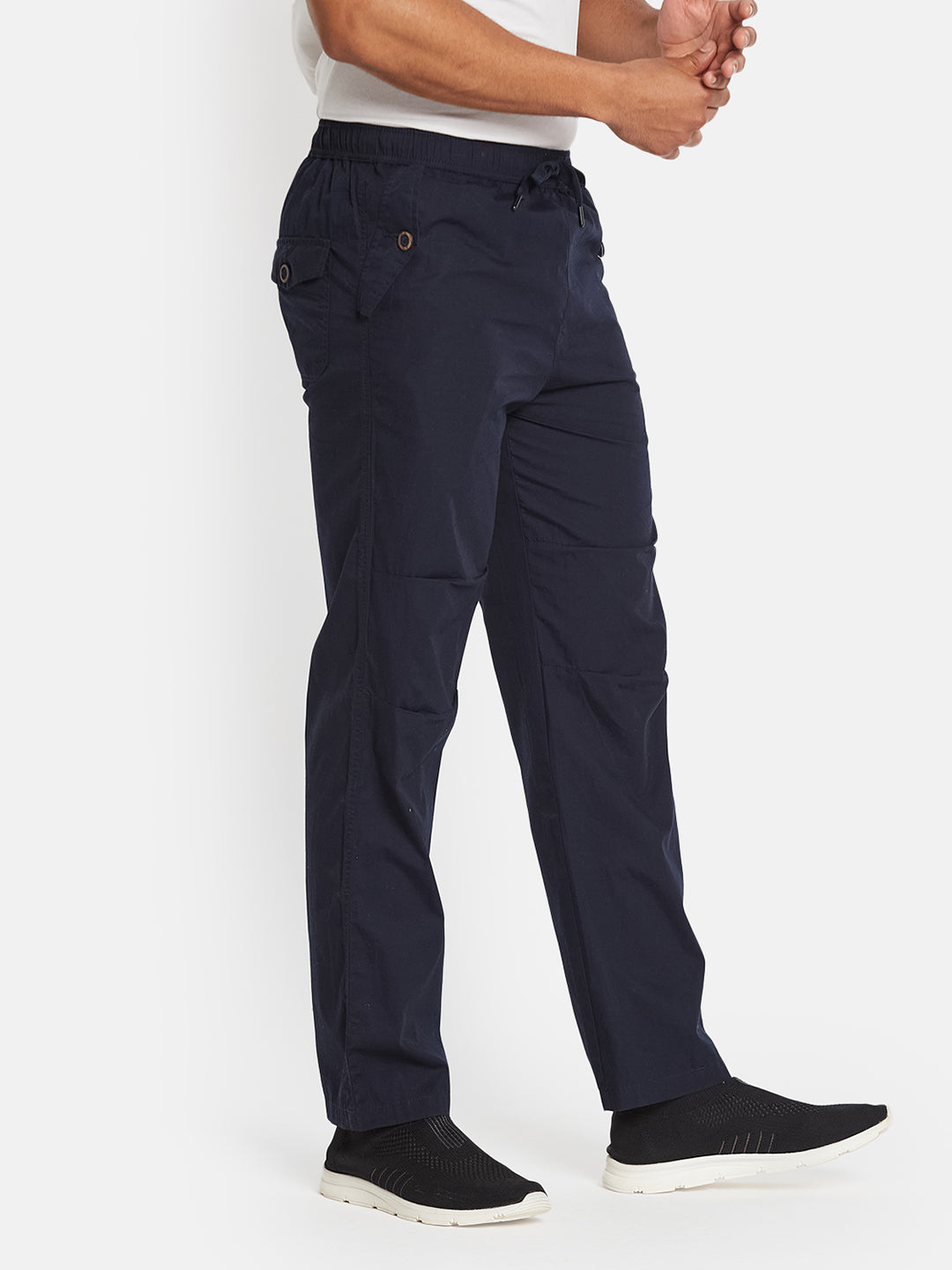 Octave Men Cotton Mid-Rise Regular Trousers