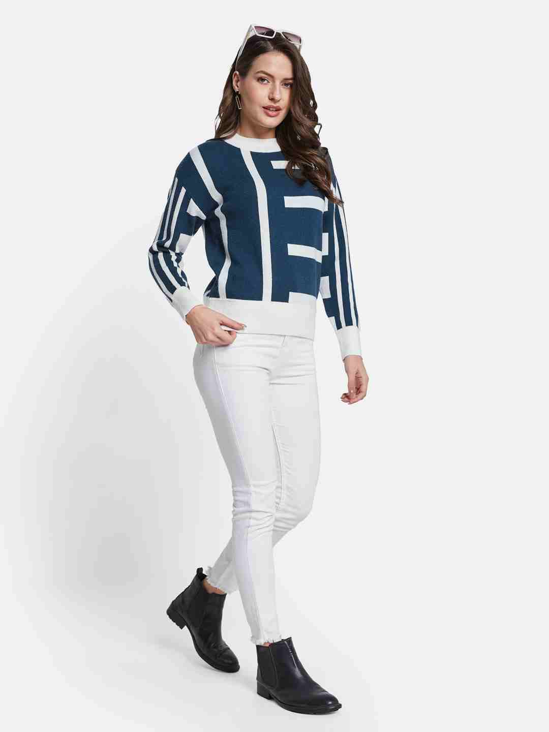 METTLE Women Printed Pullover