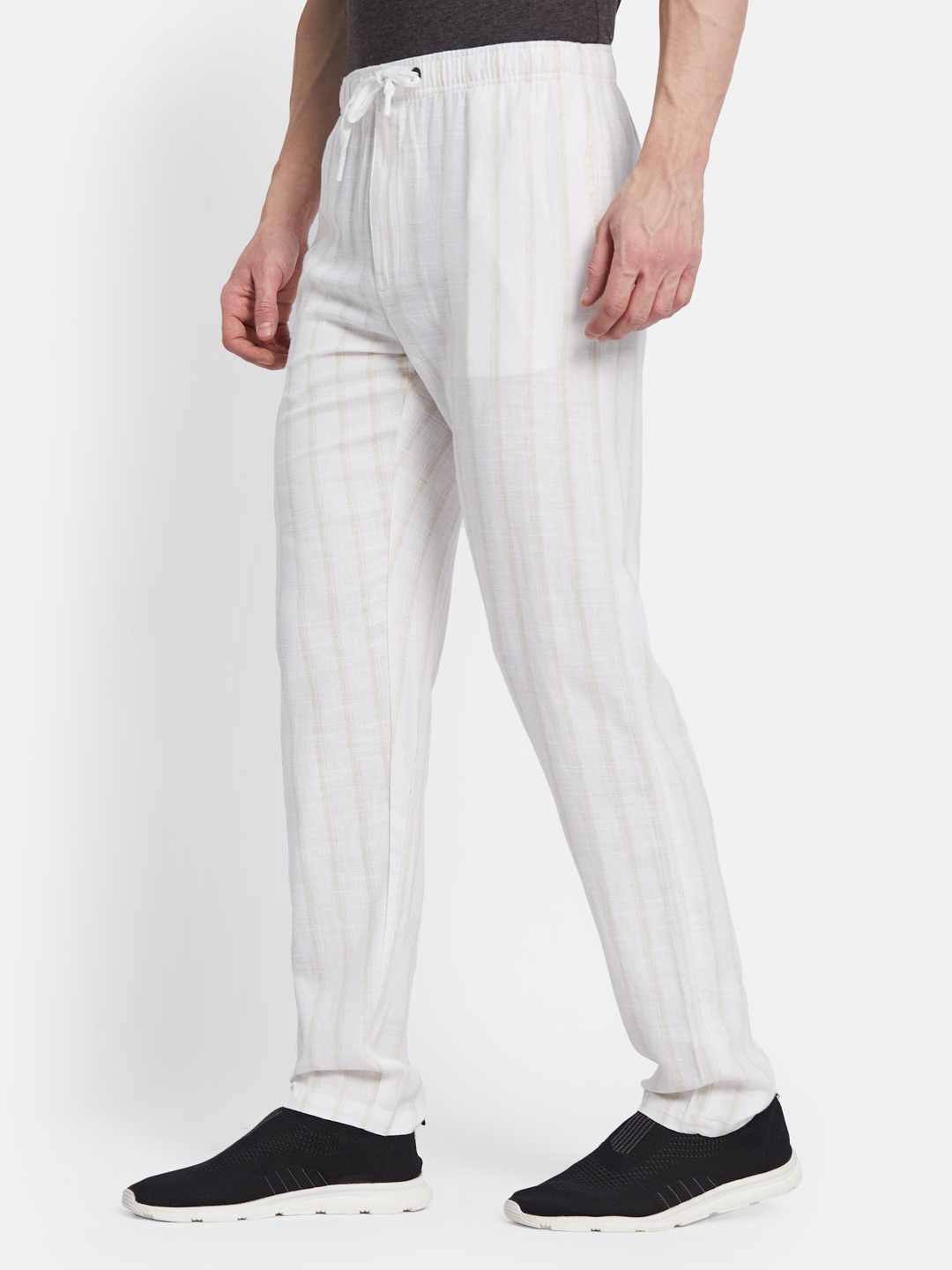 Octave Men Striped Cotton Track Pant
