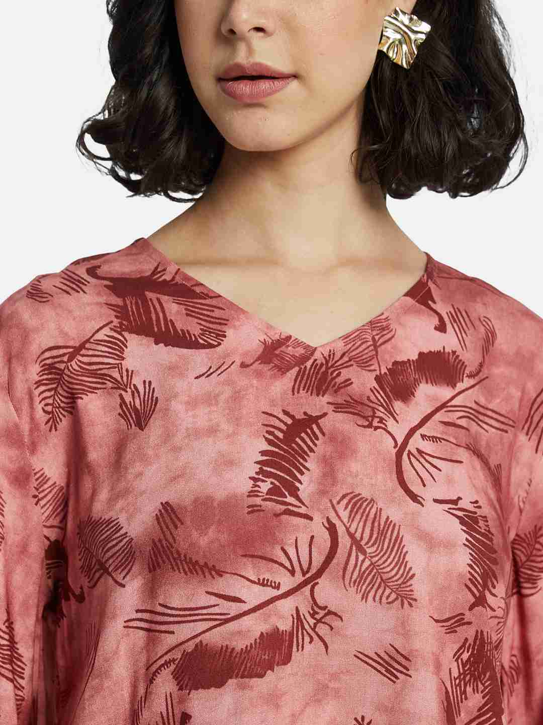 METTLE Floral Print Cotton Top
