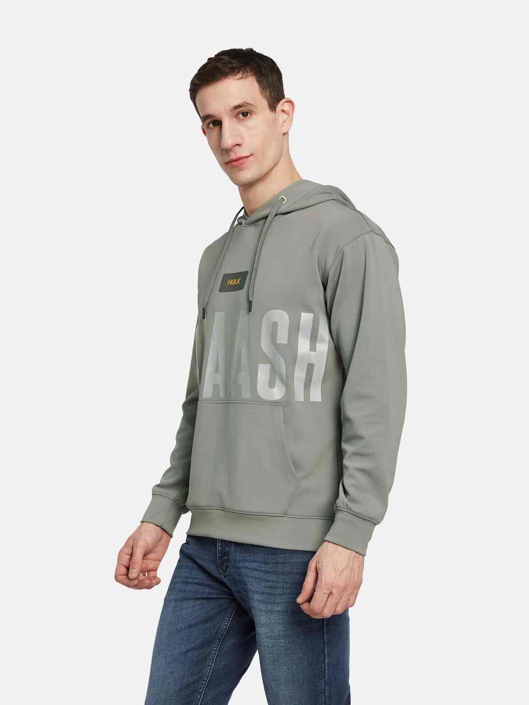 Octave Men Printed Hooded Sweatshirt