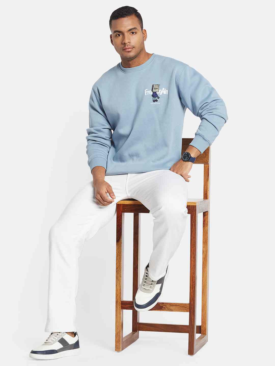 Octave Men Printed Pullover Sweatshirt