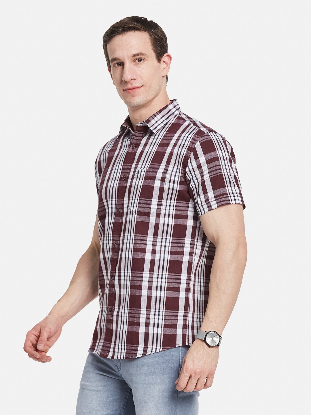METTLE Men Multi Stripes Opaque Striped Casual Shirt