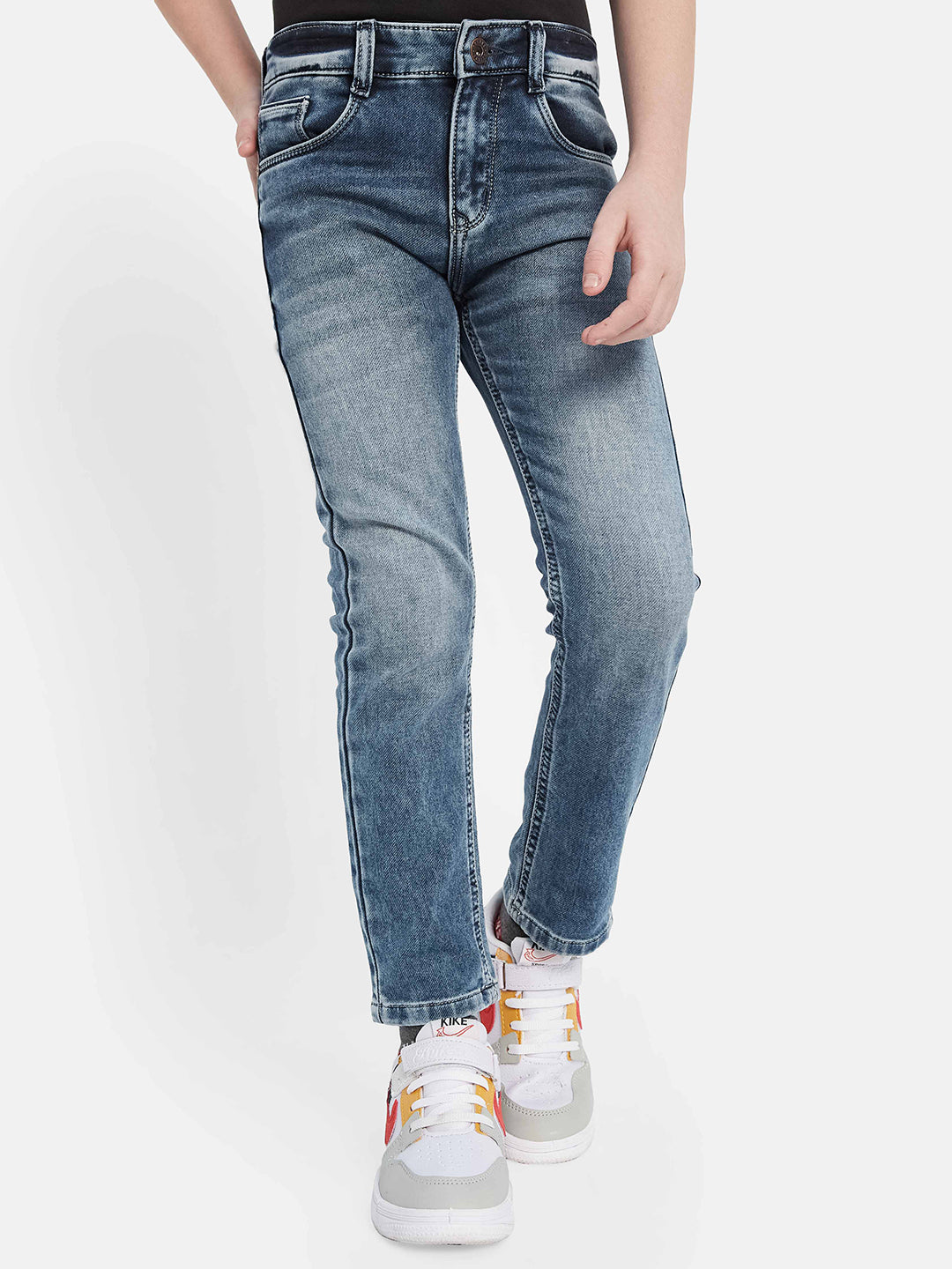 Octave Boys Heavy Fade Clean Look Stretchable Jeans
