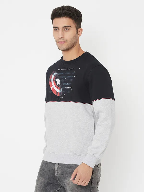 Men Grey Melange Sweatshirts