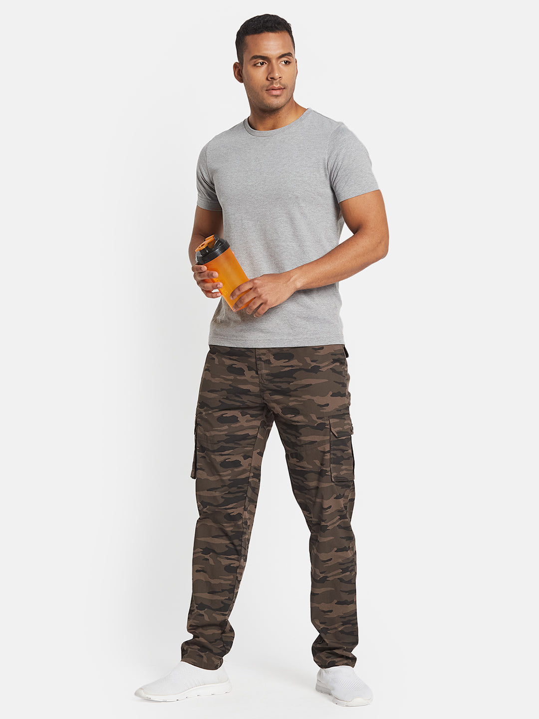 Octave Men Cotton Camouflage Printed Regular Fit Track Pants
