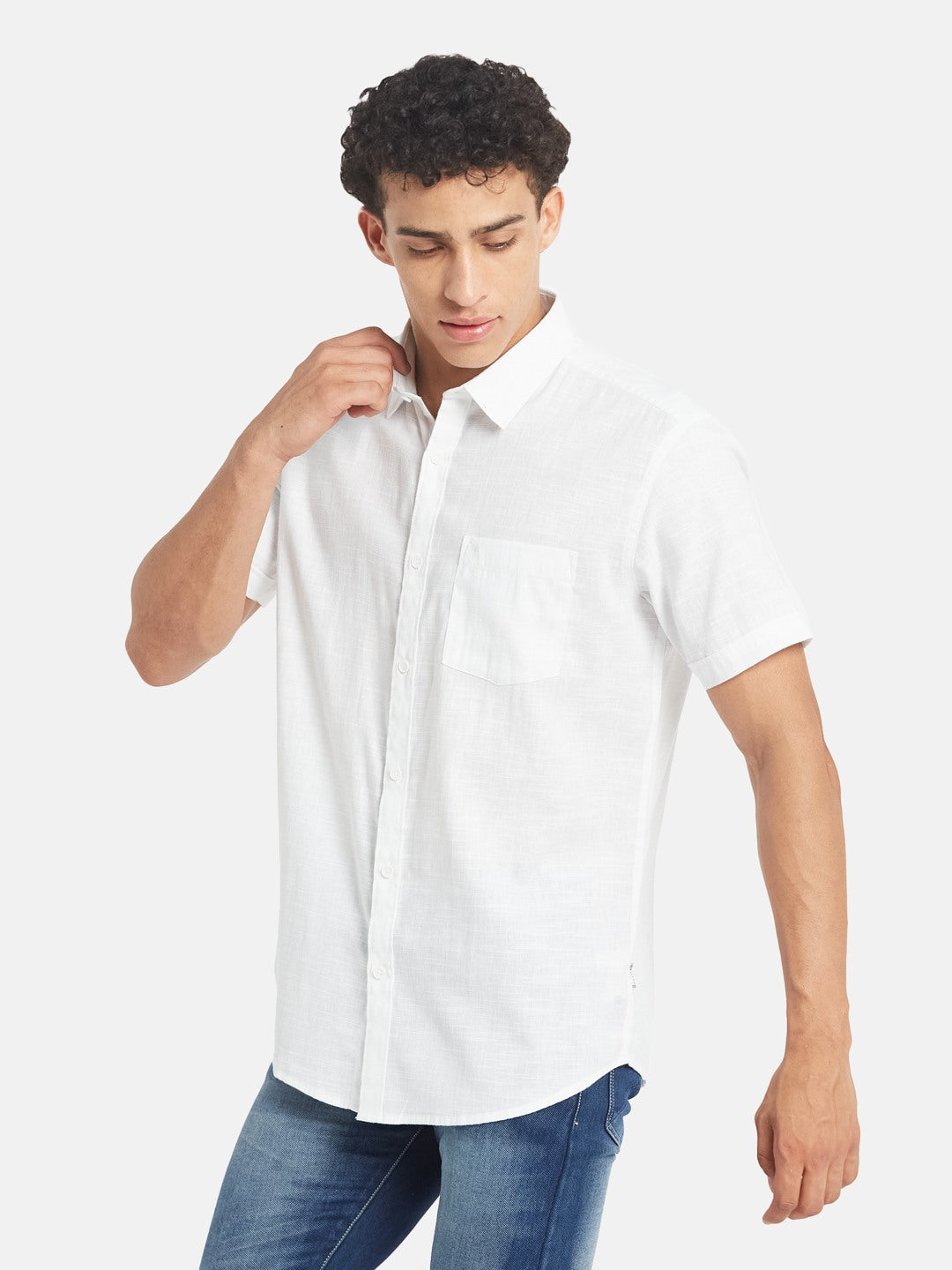 METTLE SS25 Spread Collar Casual Cotton Shirt