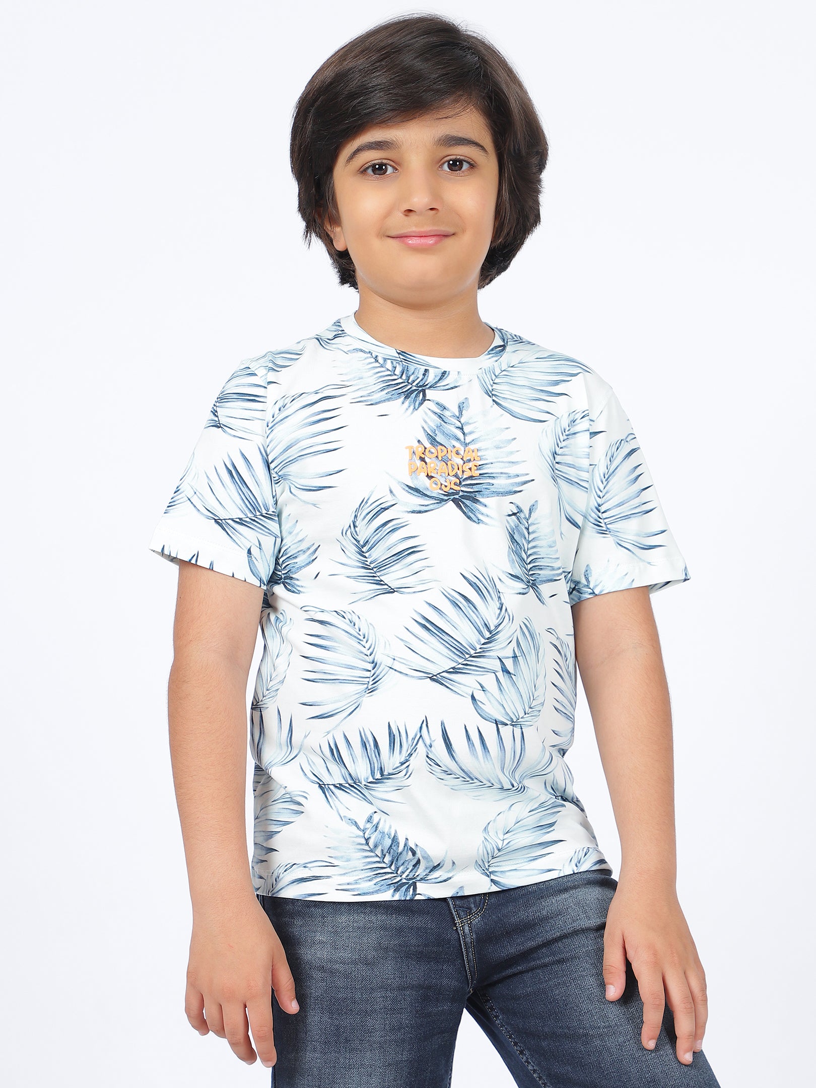 Octave Boys Floral Printed T-shirt